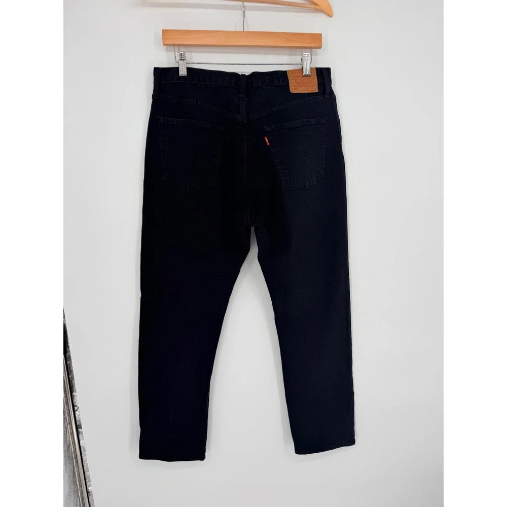 Levis 501 Original Fit Black‎ Straight Leg Button Fly Jeans Mens W32 L28